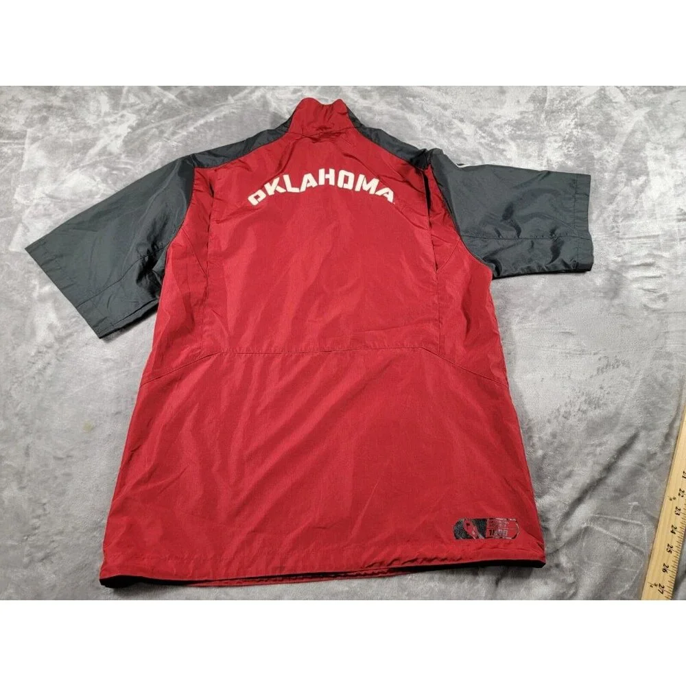 OU Oklahoma Sooners Nike Vent 1/4 Zip Short Sleeve Lightweight Windbreaker Small - Picture 8 of 8